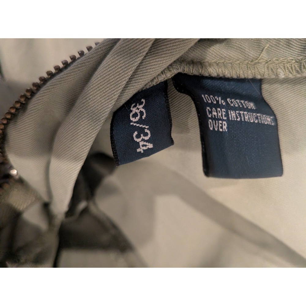 Vintage Polo Ralph Lauren Men's Hammond Pants Fit 36x32 Pleated Cuffed Olive - Picture 3 of 12